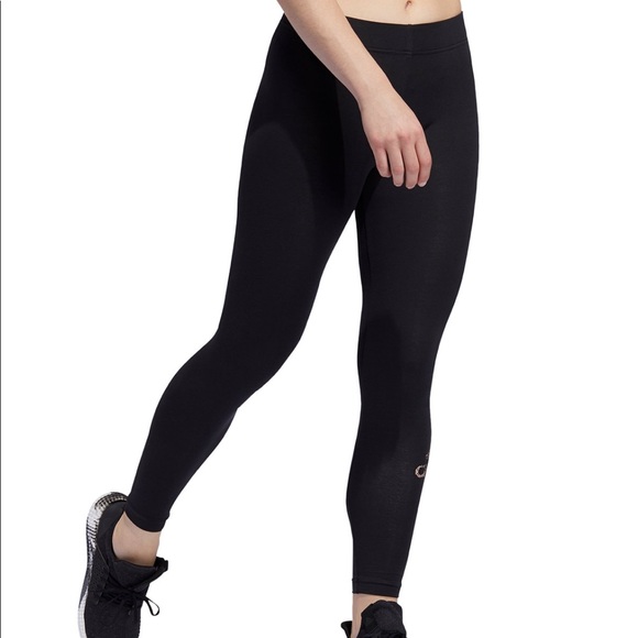 🌹ADIDAS WOMENS METALLIC LOGO TRAINING TIGHTS🌹 - Picture 3 of 5